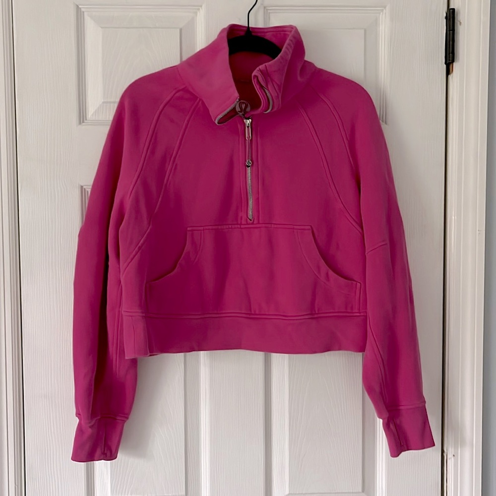 Lululemon Scuba Oversized Funnel Neck Half Zip	
Sonic Pink	
Size: XS/S